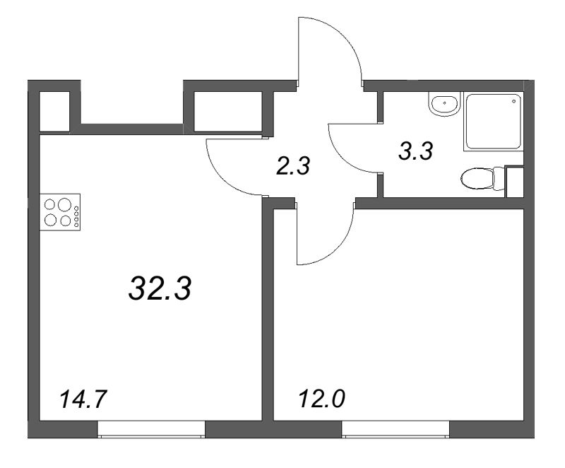 Продажа 1-комн квартиры в новостройке Ковалево п., Поперечная ул.,  к. 4