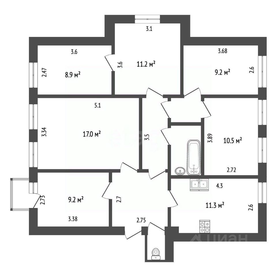 Продажа 4-комн квартиры на вторичном рынке Дорогомиловская Б. ул,  д. 5К2