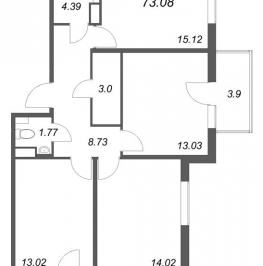 Продажа 3-комн квартиры в новостройке Стрельна п., Будённого пр-кт,  к. 5.5