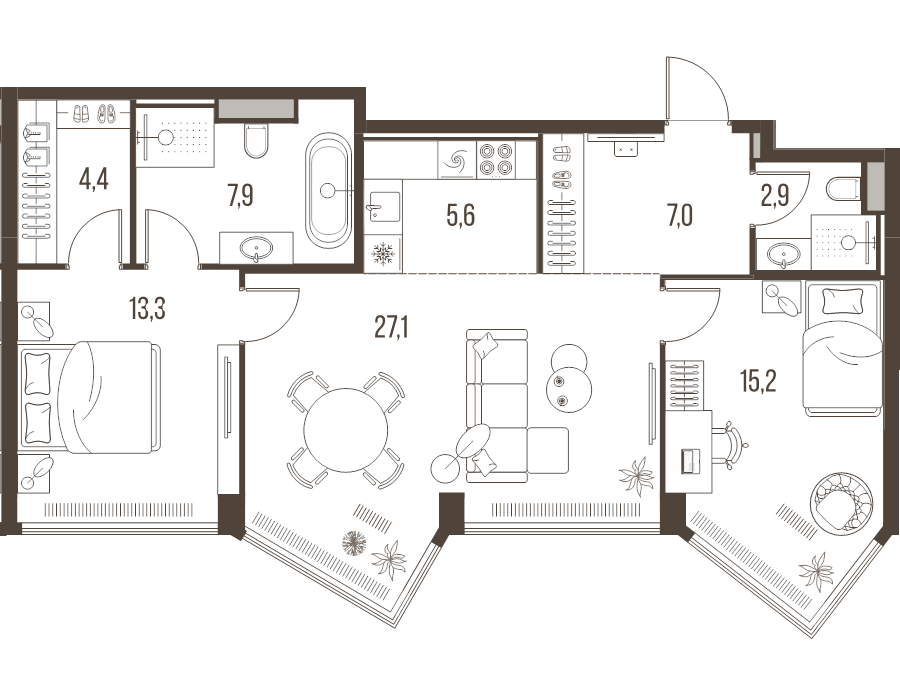 Продажа 2-комн квартиры в новостройке Москва г., Летниковская ул.,  к. 6