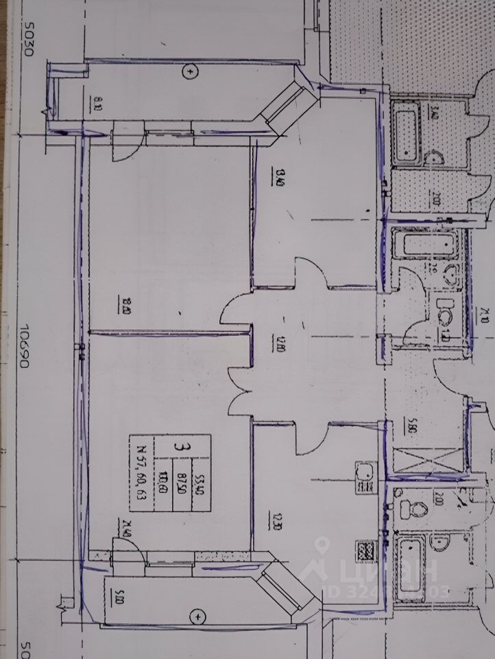 Продажа 3-комн квартиры на вторичном рынке Пушкин, Петербургское шоссе, 8к1