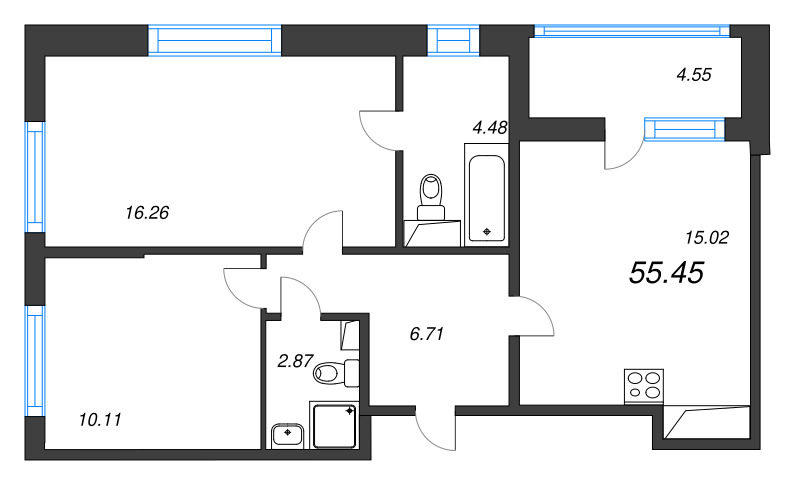 Продажа 2-комн квартиры в новостройке Новосаратовка д., Покровская Дорога ул.,  к. 8