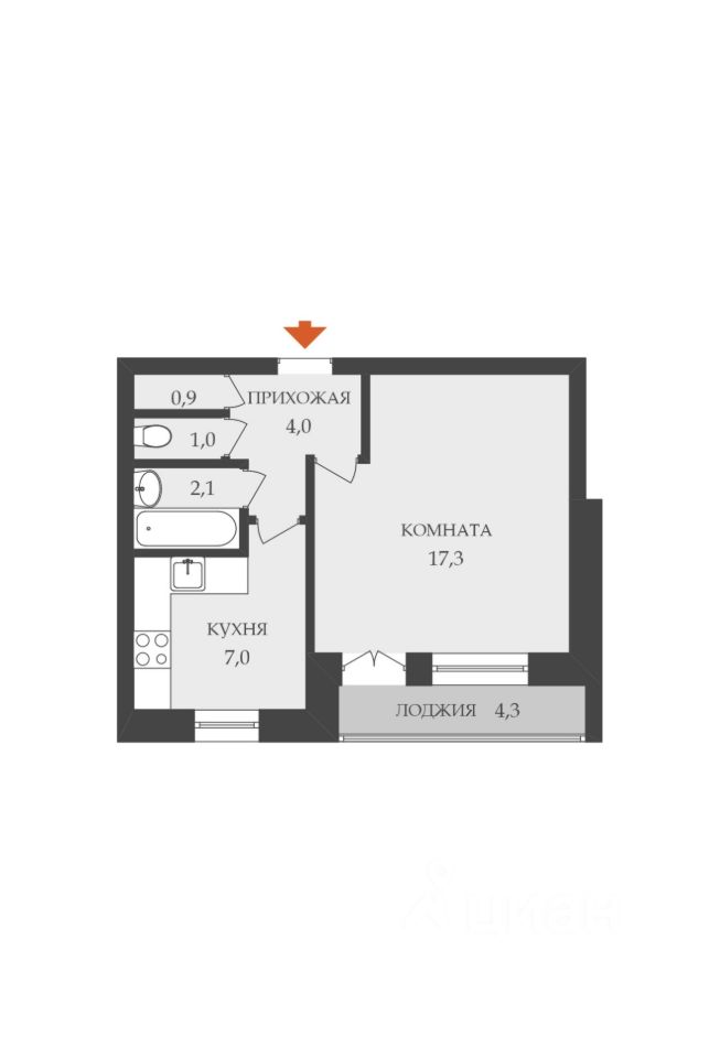 Продажа 1-комн квартиры на вторичном рынке Колпино, улица Братьев Радченко, 19