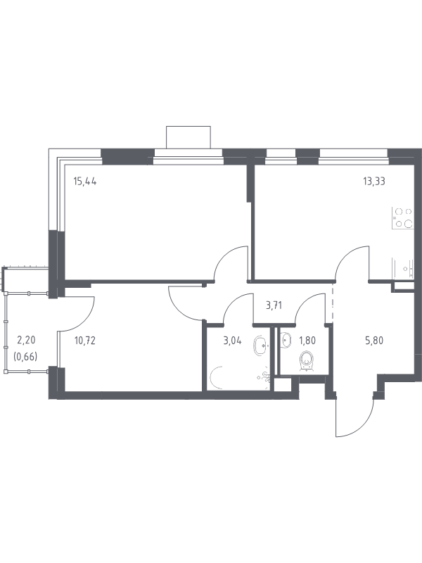 Продажа 2-комн квартиры в новостройке Ям с, Новая ул,  к. 10.2