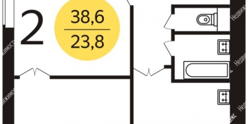 2-комн квартира Донская улица,  д. 23