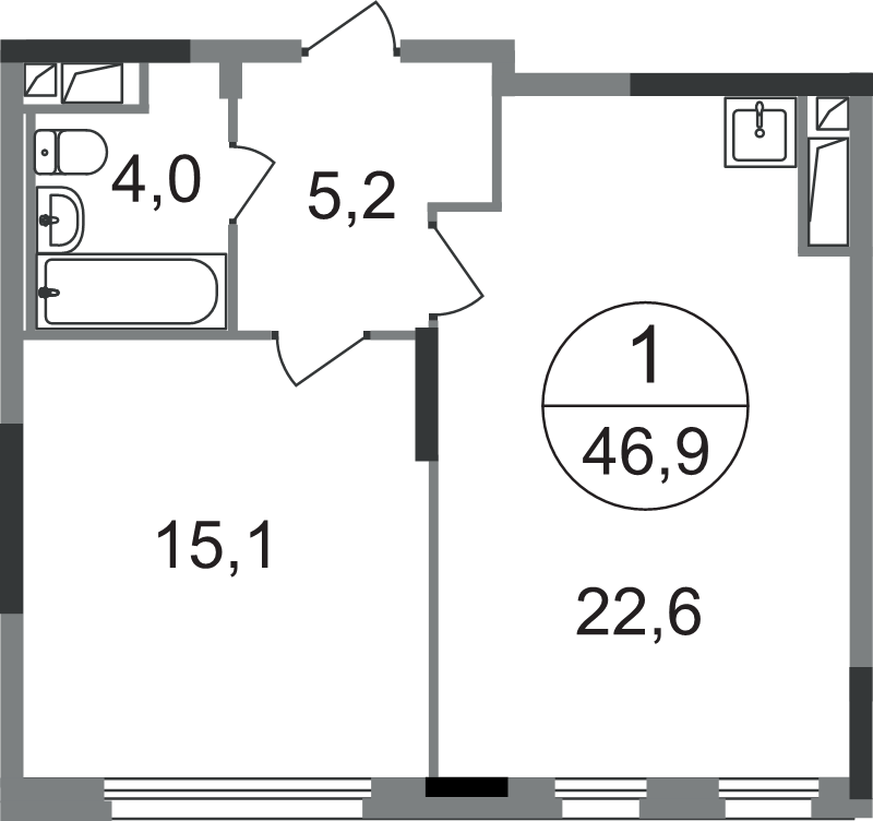 Продажа 1-комн квартиры в новостройке Рассказовка д., Бориса Пастернака ул.,  к. 13.1