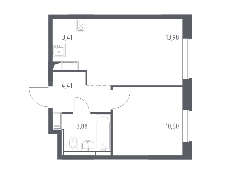 Продажа 1-комн квартиры в новостройке Юрлово д., Пятницкая ул.,  к. 2.1