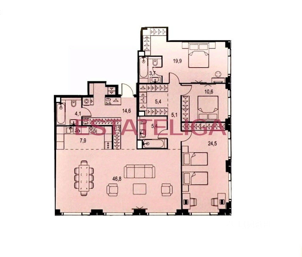 Продажа 5-комн квартиры на вторичном рынке Озерная улица, 1к1/3