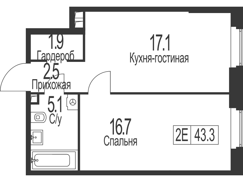 Продажа 1-комн квартиры в новостройке Москва г., Электролитный проезд,  к. 1
