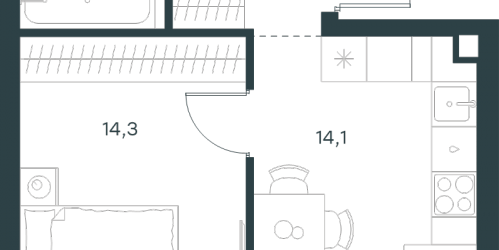 1-комн квартира Москва г., Озерная ул.,  к. 11