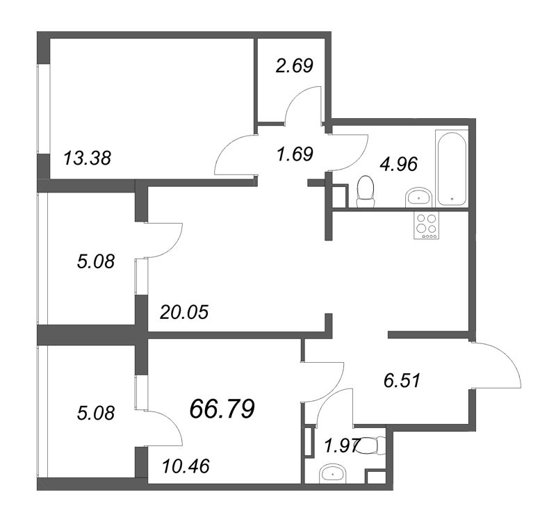 Продажа 2-комн квартиры в новостройке Новоселье п., Центральная ул.,  к. 10.2