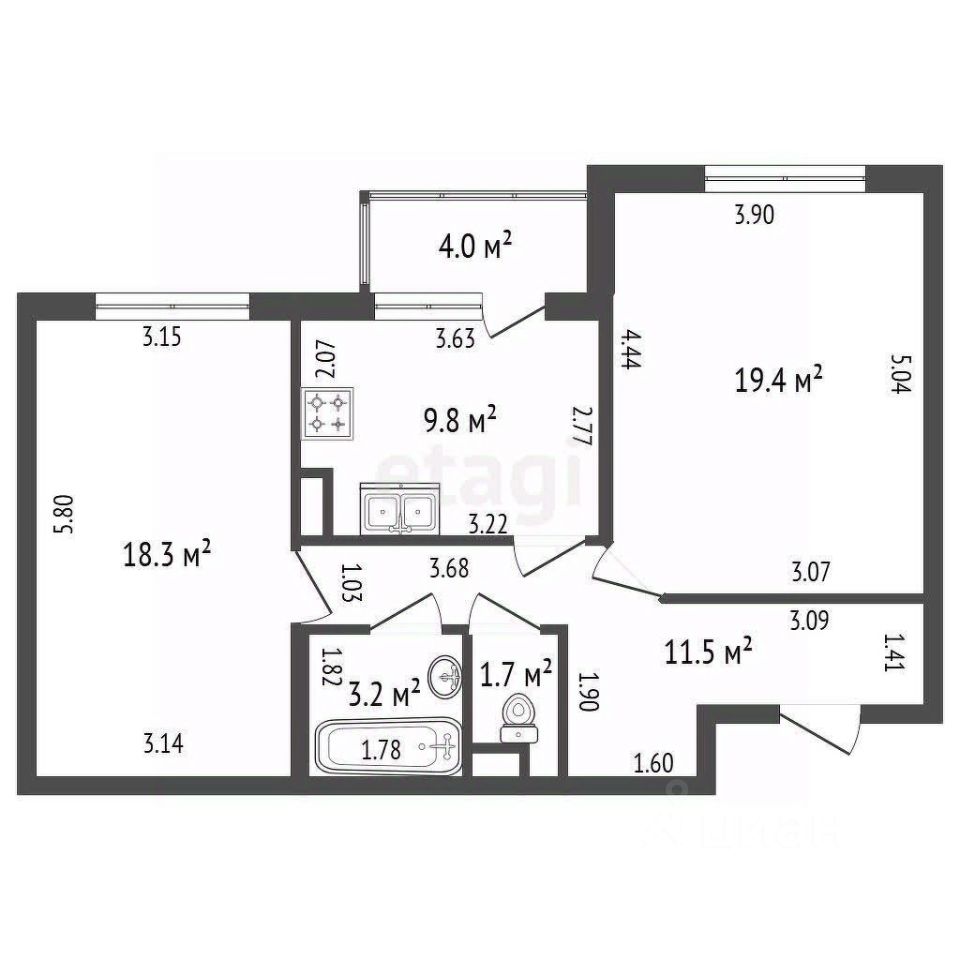 Продажа 2-комн квартиры на вторичном рынке пос. Шушары, Пулковское тер., улица Кокколевская, 6
