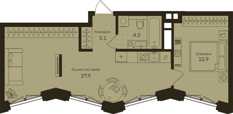 Продажа 1-комн квартиры в новостройке Москва г., Часовая ул.,  к. 1