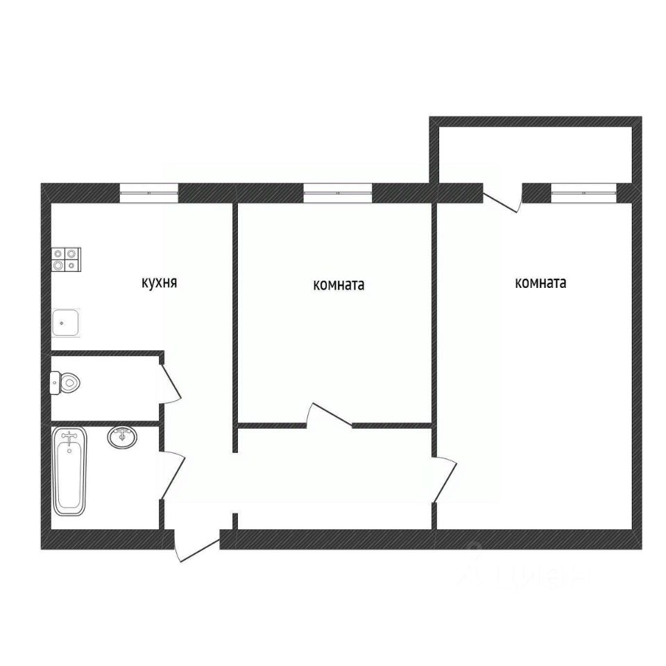 Продажа 2-комн квартиры на вторичном рынке Кириши, проспект Ленина, 24