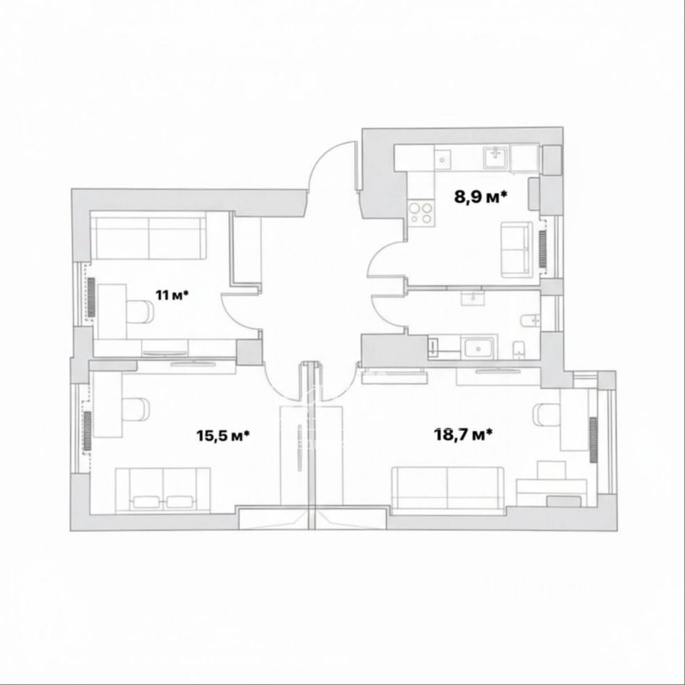 Продажа 3-комн квартиры на вторичном рынке улица Усачева, 29К7