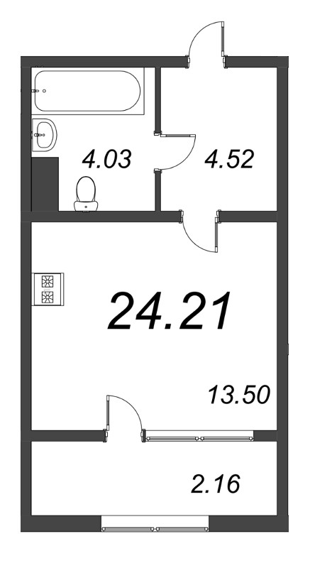 Продажа студии Коммунар г., Железнодорожная ул.