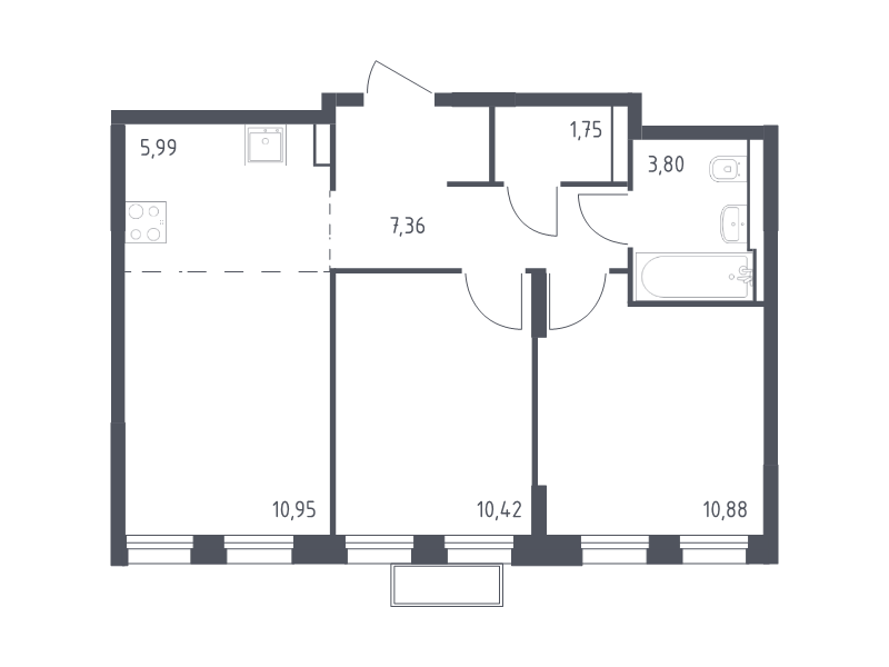 Продажа 2-комн квартиры в новостройке Мякинино д., 4-я Мякининская ул.,  к. 2