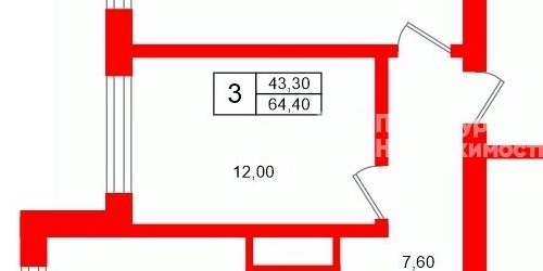 3-комн квартира Черная Речка мкр, Сертолово, 19