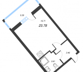 Продать Квартиры в новостройке Мурино п., Ручьёвский пр-кт   1