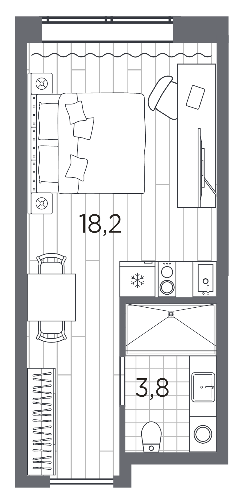 Продажа студии Санкт-Петербург г., Стачек пр-кт,  к. 1