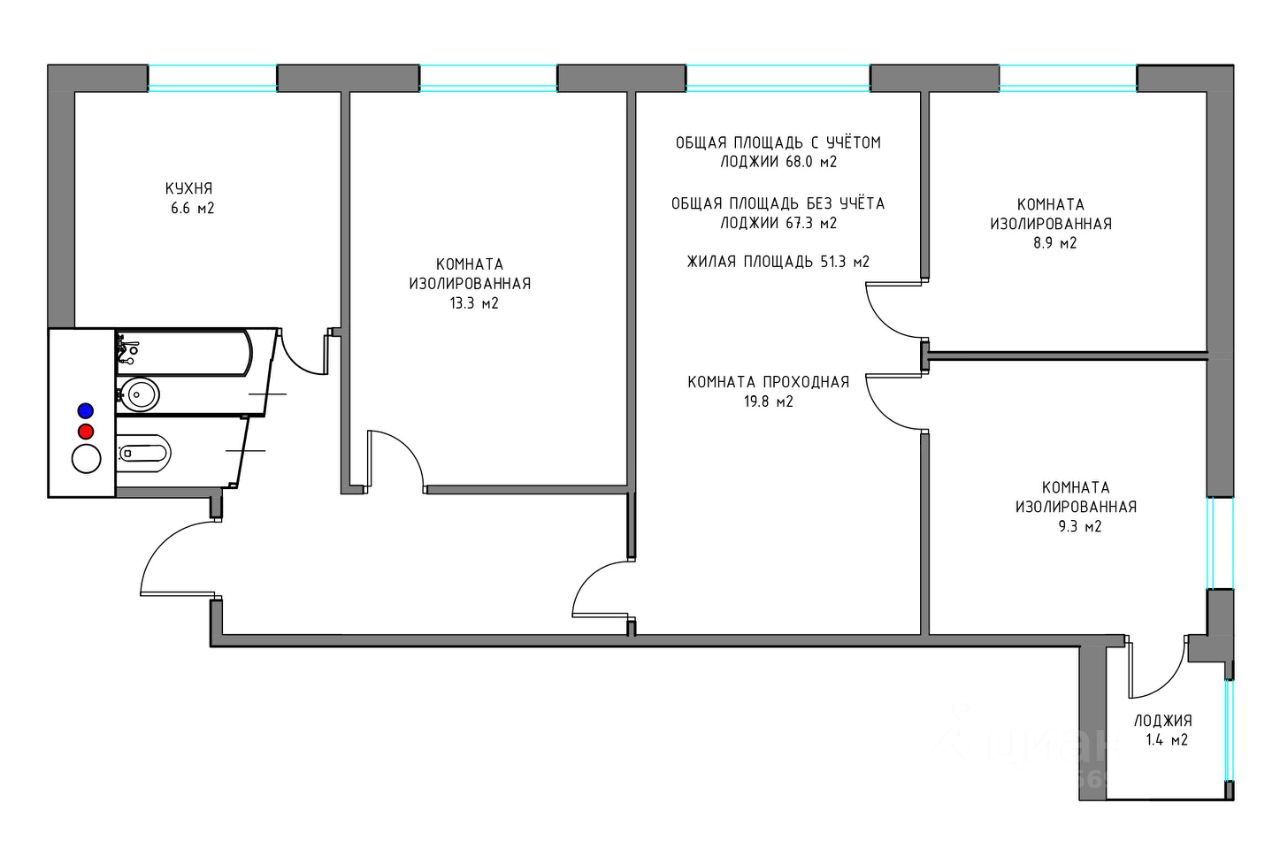 Продажа 3-комн квартиры на вторичном рынке Мытищи, Летная улица, 28к1