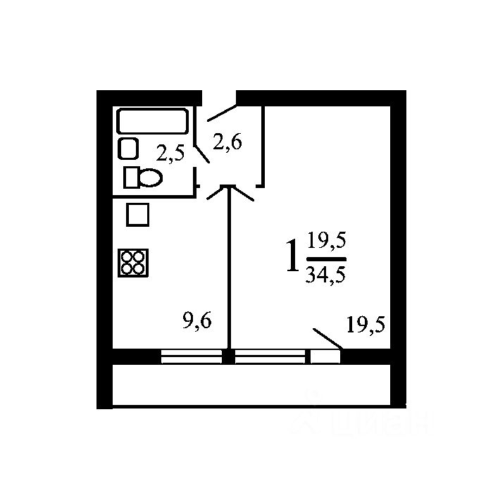 Продажа 1-комн квартиры на вторичном рынке Боровая улица, 6