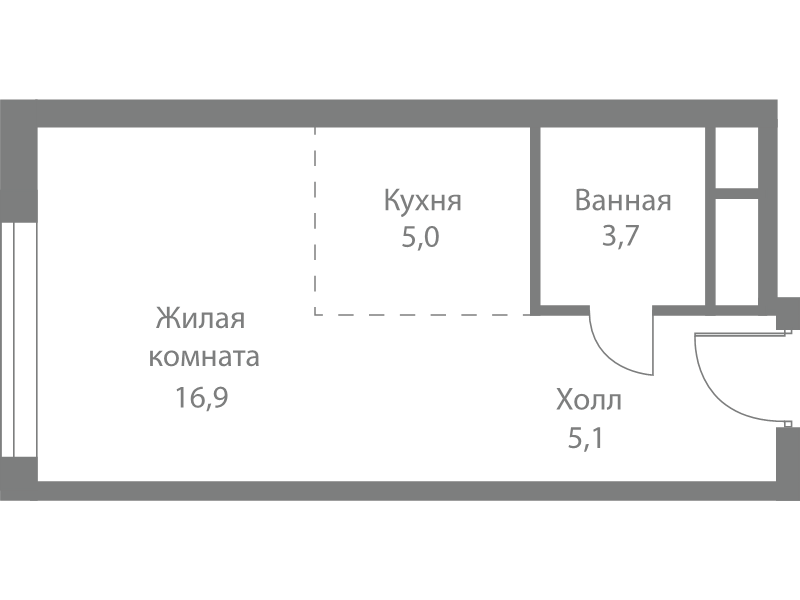 Продажа студии Москва г., Сколковское ш.,  к. 4