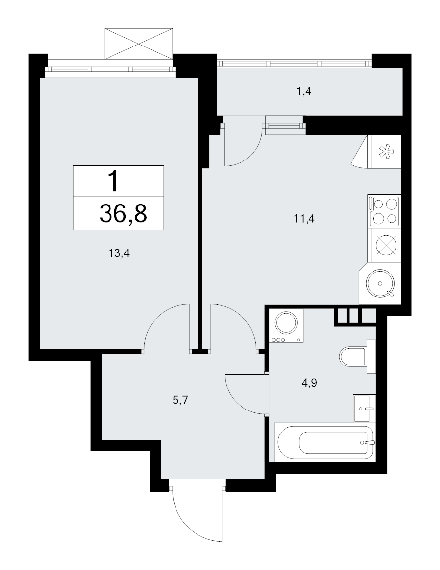 Продажа 1-комн квартиры в новостройке Сосенское пос., Куприна пр-кт,  к. 5.1