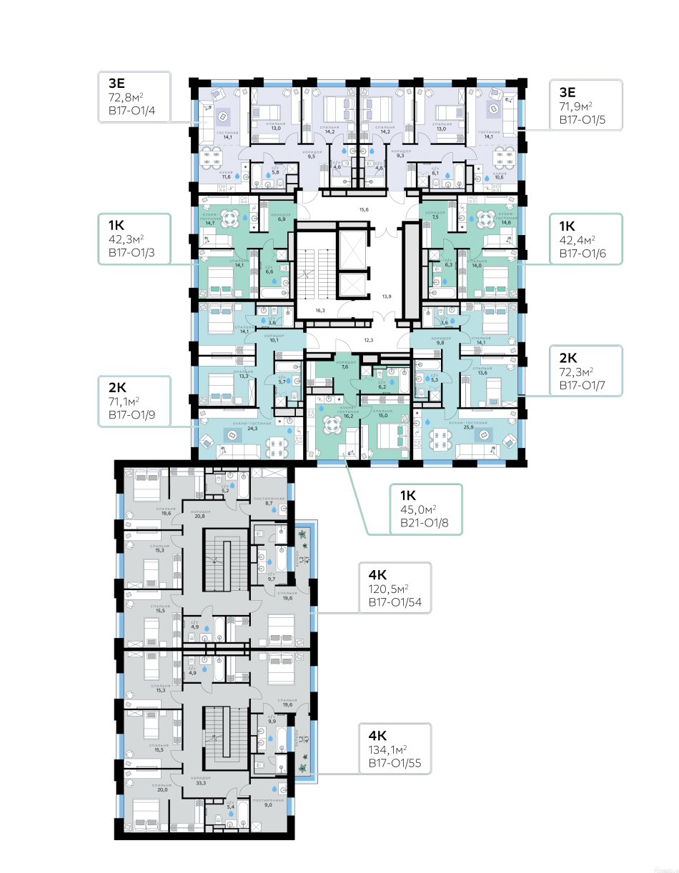 Продажа 3-комн квартиры в новостройке ЗАО  Кунцево у д. Захарково