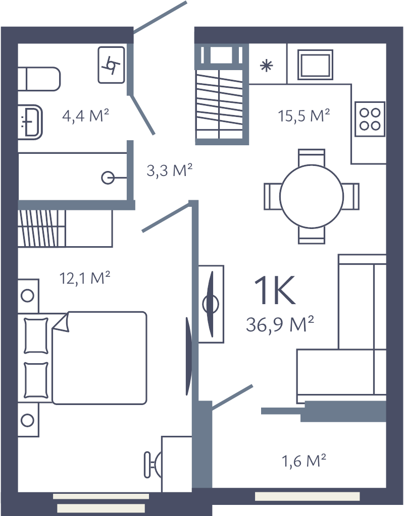 Продажа 1-комн квартиры в новостройке Кудрово д., Австрийская ул.,  к. 1
