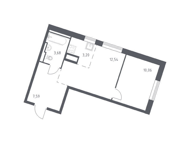 Продажа 1-комн квартиры в новостройке Лаголово д., Гатчинское ш.,  к. 1