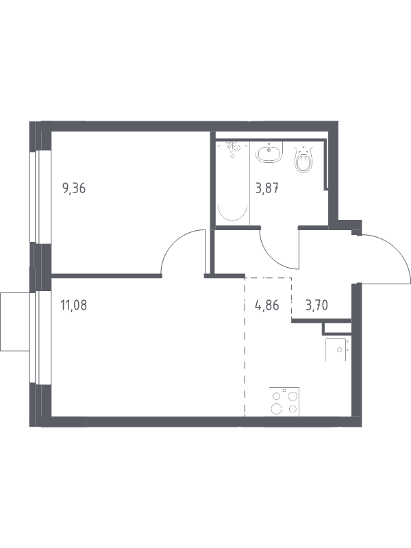 Продажа 1-комн квартиры в новостройке Москва г., Ленинградское ш.,  к. 6