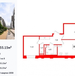 Продажа 2-комн квартиры в новостройке линия Кожевенная,  д. 1-3