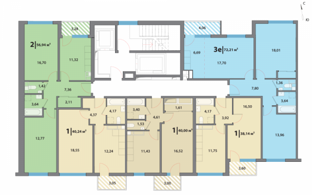 Планировка ЖК Stereos, 29.44 м2