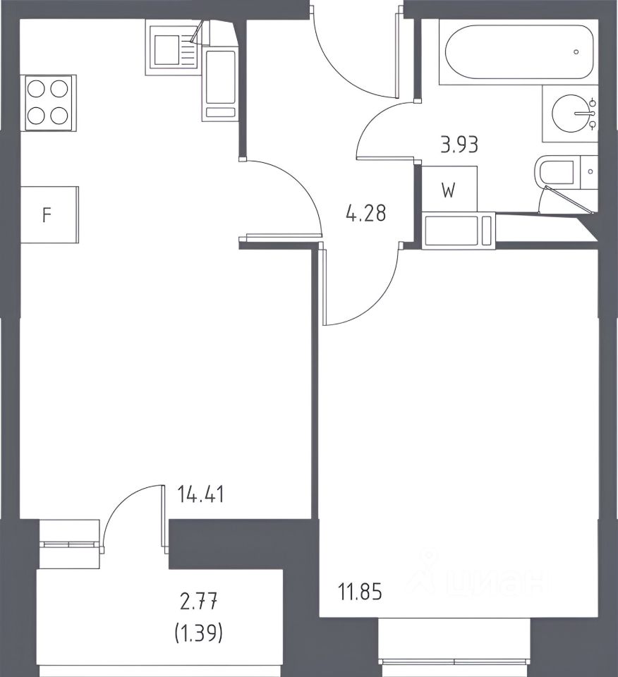 Аренда 1-комн квартиры на вторичном рынке Мисайлово пгт, бульвар Молодежный, 14