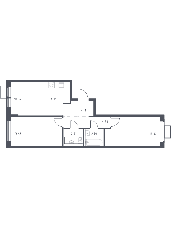 Продажа 2-комн квартиры в новостройке Горки Ленинские пгт, Каширское ш.,  к. 17