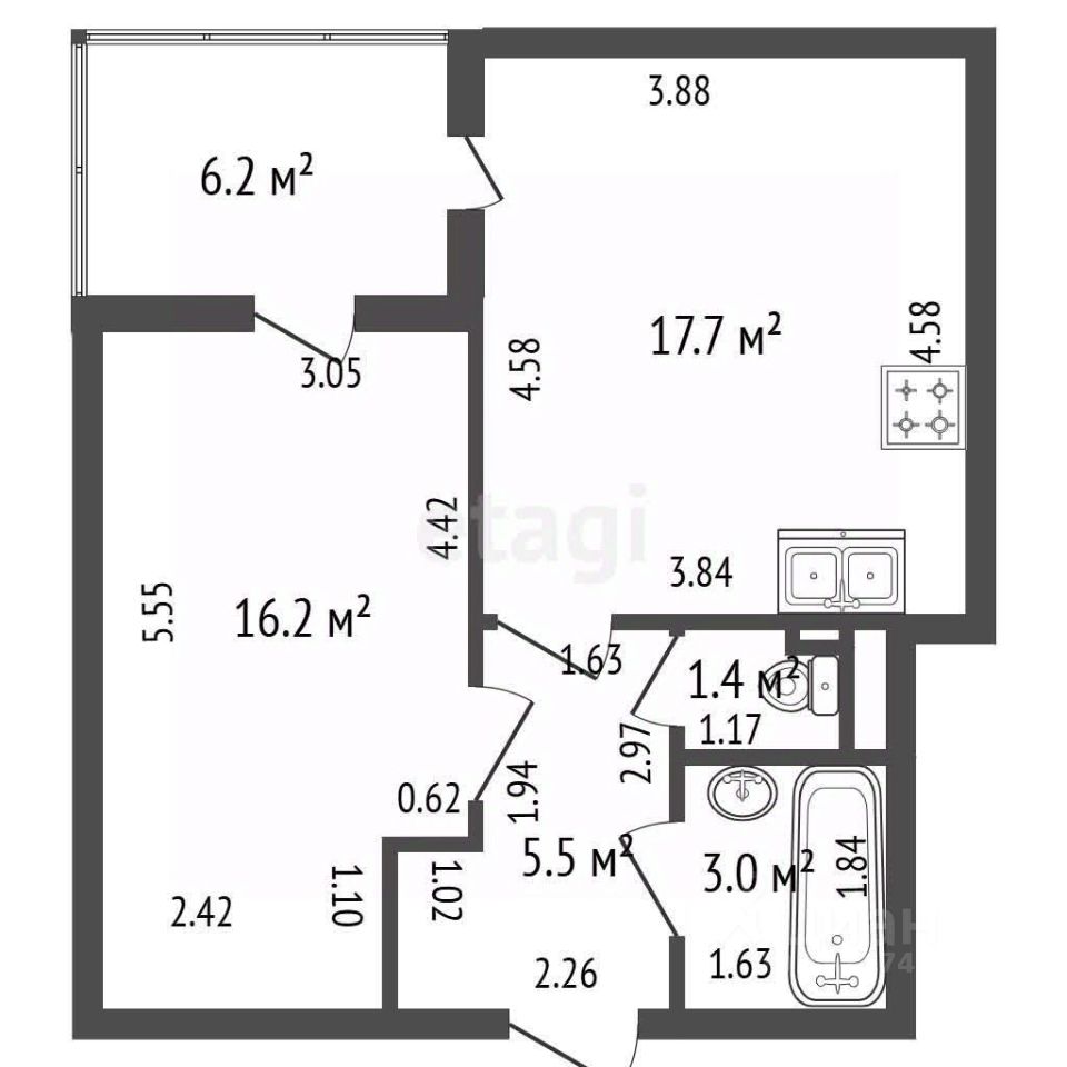 Продажа 1-комн квартиры на вторичном рынке улица Типанова, 25к1