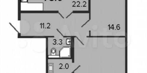 2-комн квартира Красноармейская 12-я ул,  д. 24