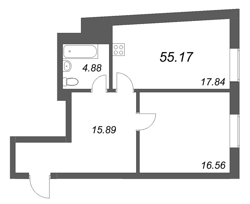 Продажа 1-комн квартиры в новостройке Санкт-Петербург г., Фонтанки реки наб.,  к. 1