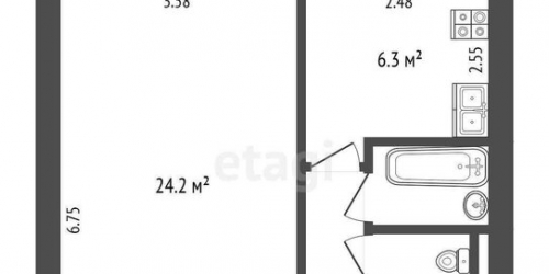 1-комн квартира Посланников переулок,  д. 11/14