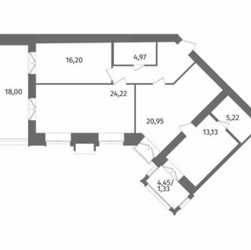 3-комн квартира Лиственная улица,  д. 20 к2 с1
