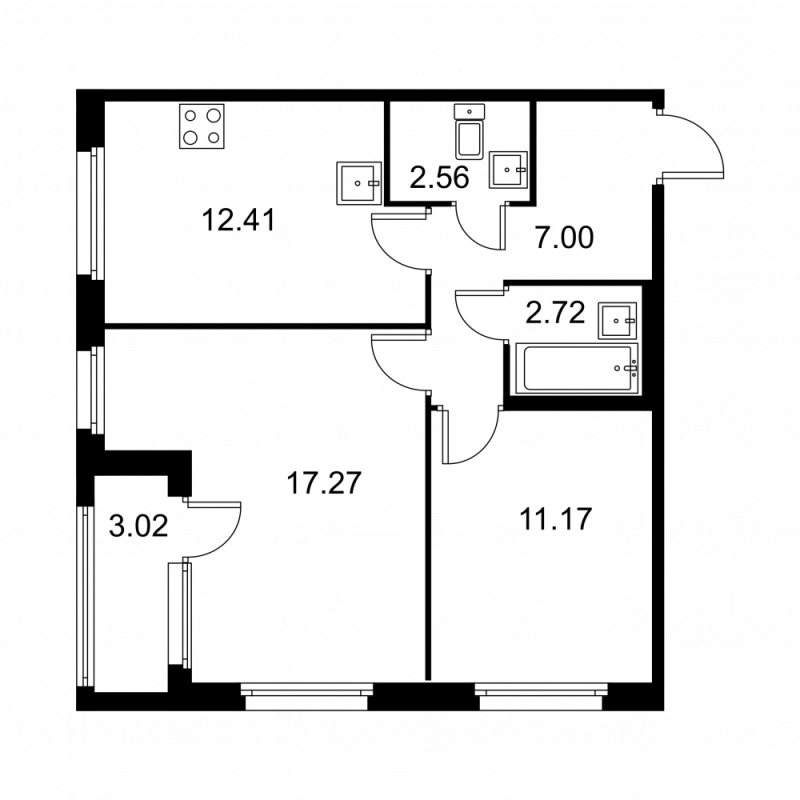 Продажа 2-комн квартиры в новостройке Колпино г., Загородная ул.,  к. C