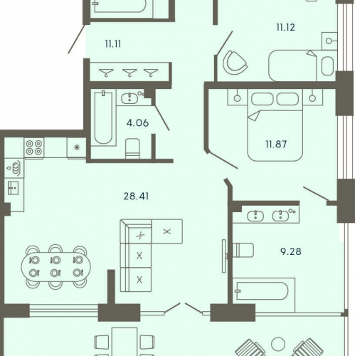 3-комн квартира Ремесленная улица, дом 17, литера З