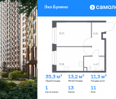 Продать Квартиры в новостройке жилой комплекс Эко Бунино, 14.2   