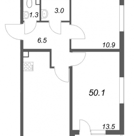 Продажа 2-комн квартиры в новостройке Ковалево п., Поперечная ул.,  к. 2