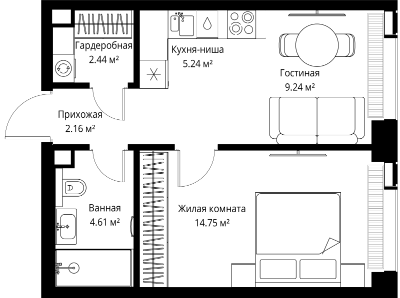 Продажа 1-комн квартиры в новостройке Москва г., Верейская ул.,  к. 2