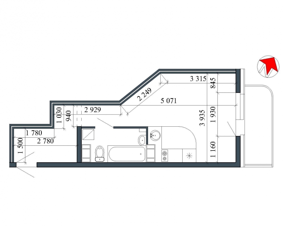 Продажа студии малая каштановая,  д. 4