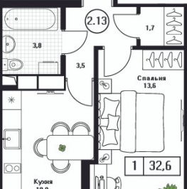 Продажа 1-комн квартиры в новостройке Пушкино г., Нижняя ул.,  к. 2