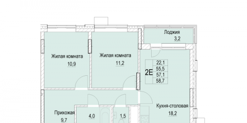 2-комн квартира Мытищи г., Академика Каргина ул.,  к. 2