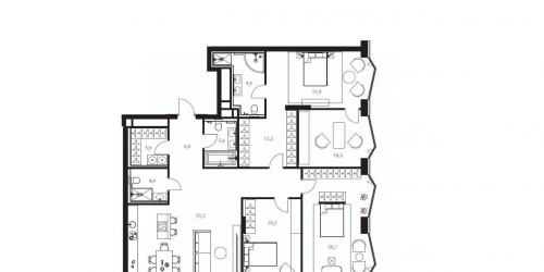 3-комн квартира Садовническая улица,  д. 82